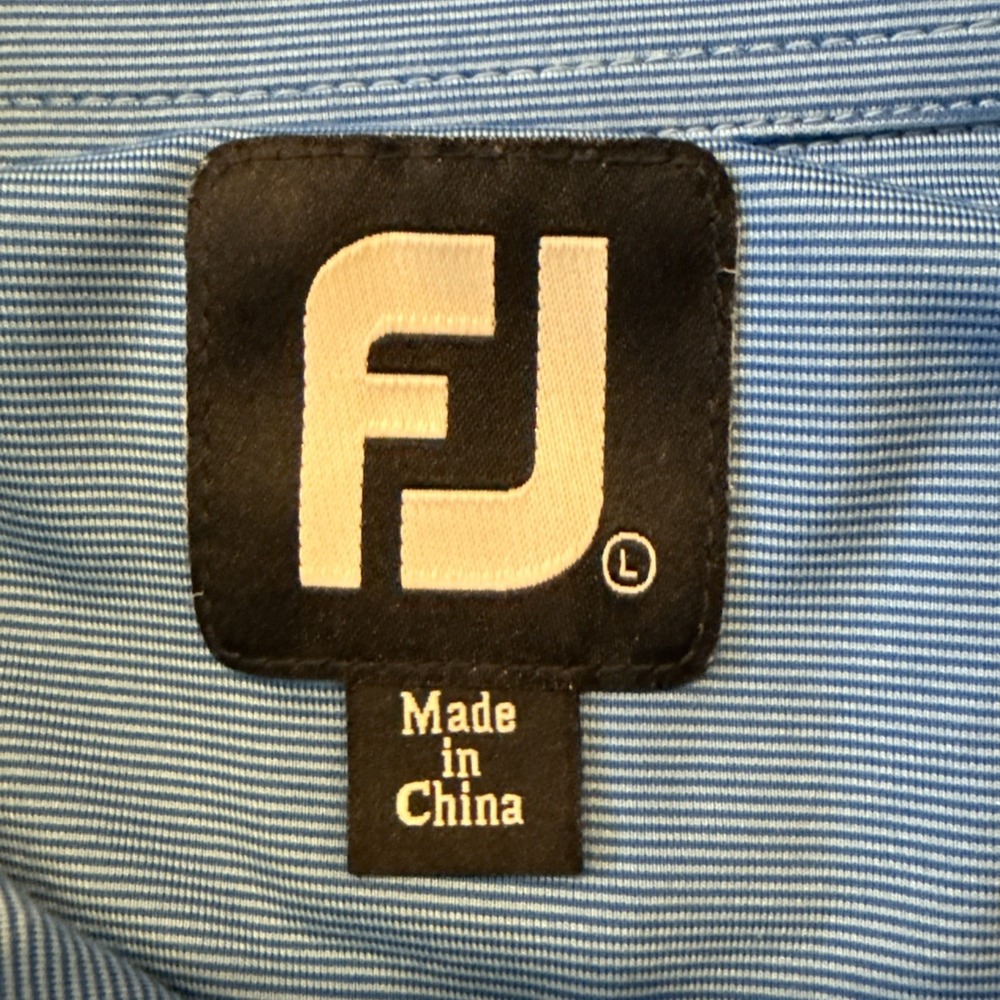 FootJoy Short Sleeve Performance Golf Polo Shirt Men's Large Blue Solid - Picture 4 of 7